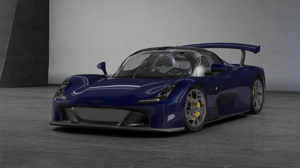 Dallara Stradale, skin blu_carbonio_lucido