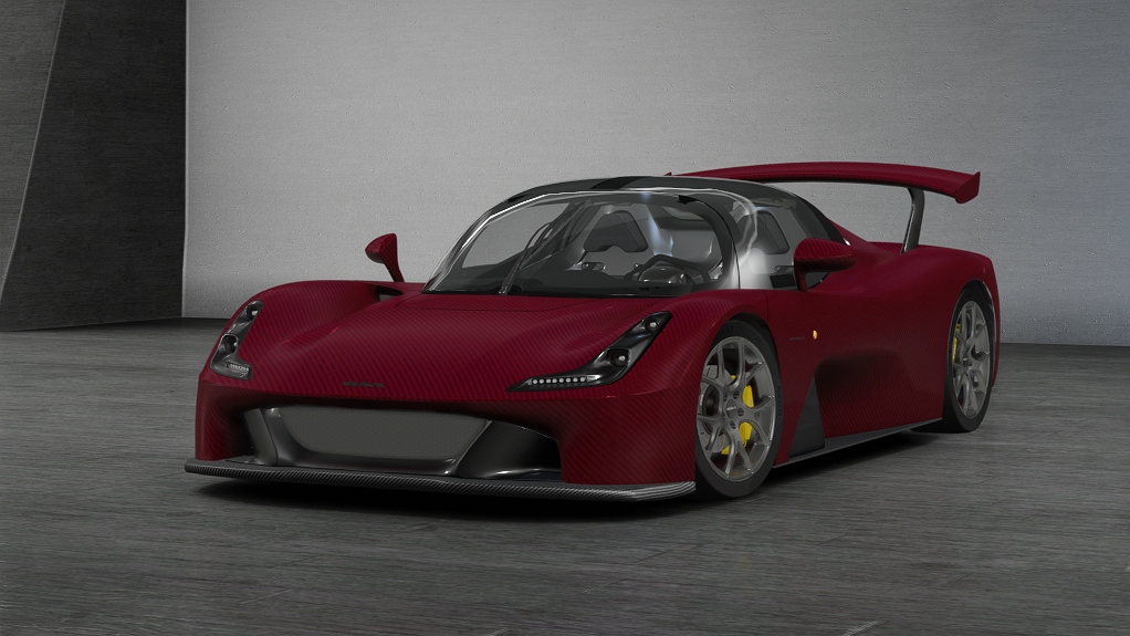 Dallara Stradale, skin rosso_carbonio_opaco
