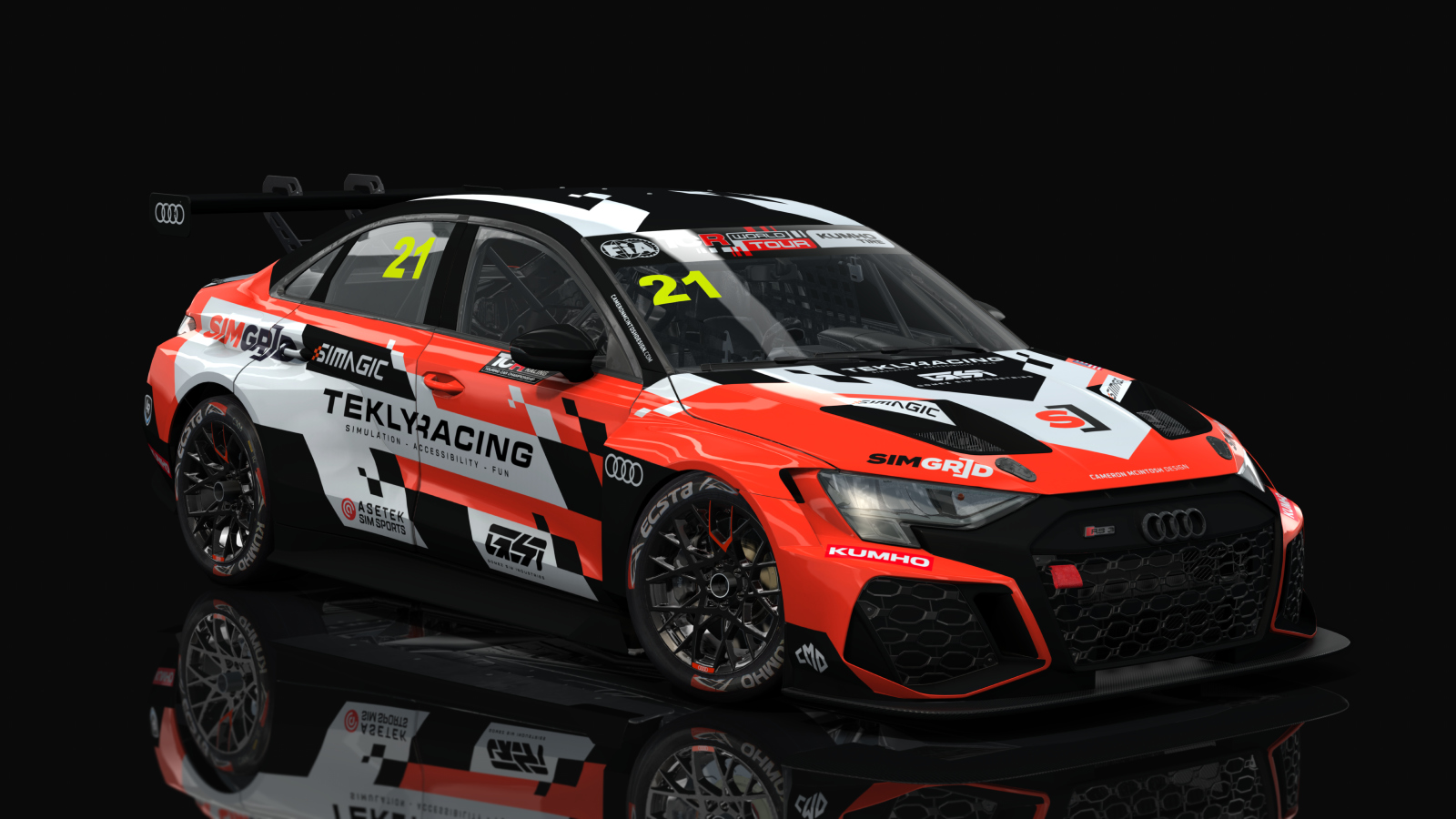 Audi RS3 LMS 2024, skin 2026 RRR Tekly Racing #21