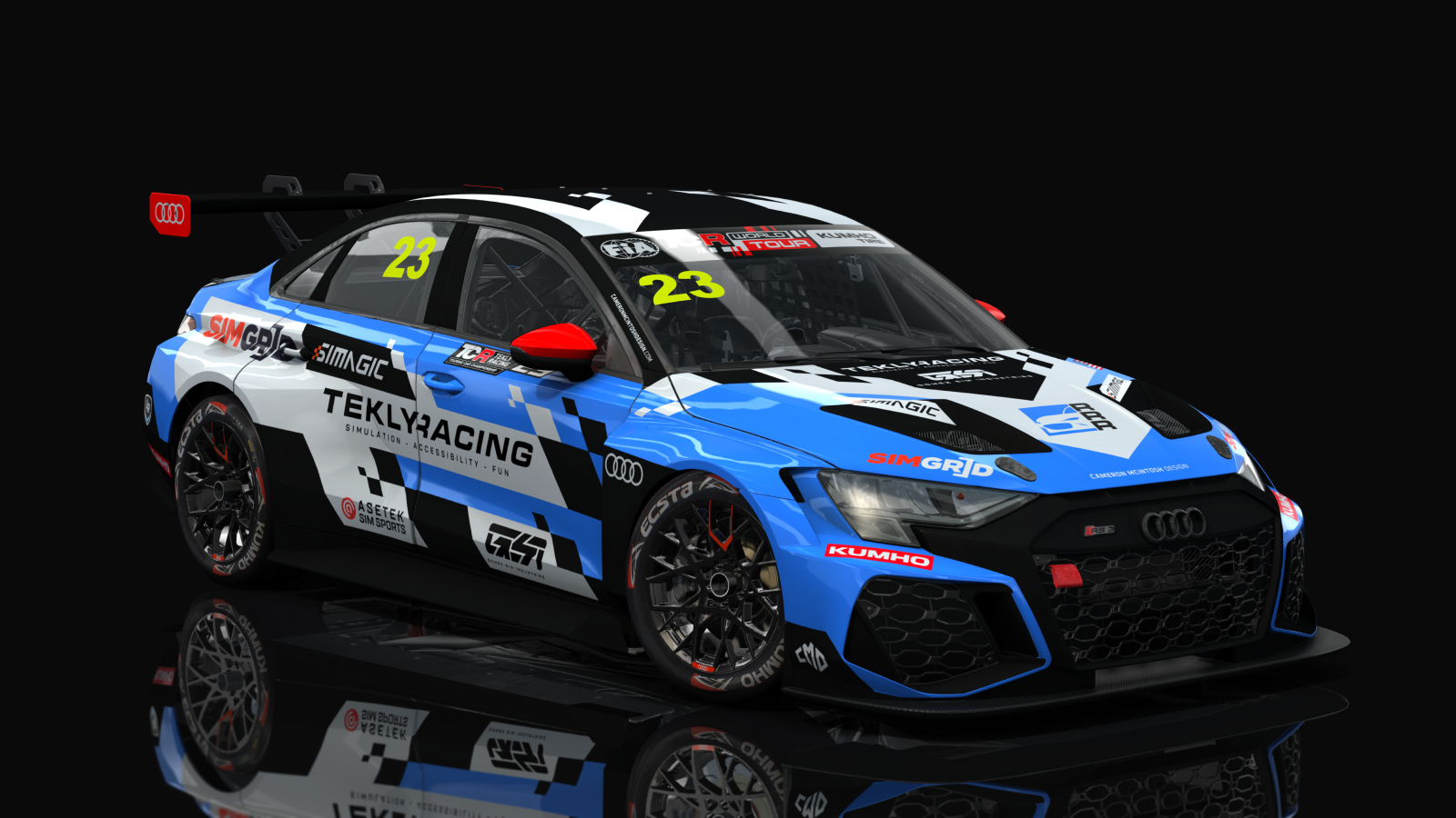 Audi RS3 LMS 2024, skin 2026 RRR Tekly Racing #23