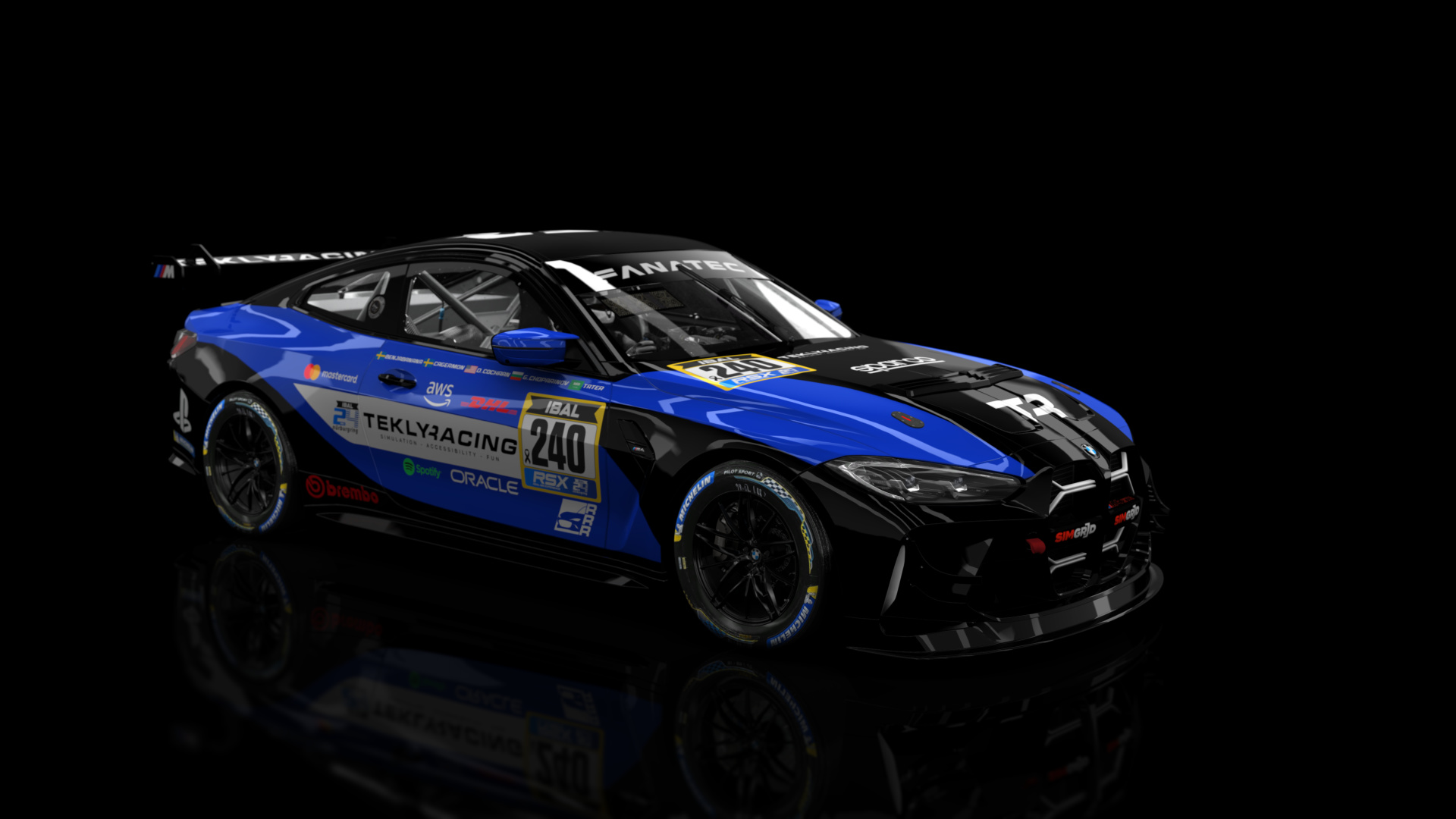BMW M4 GT4 G82, skin 2026 RSX Tekly Sim Racing #240