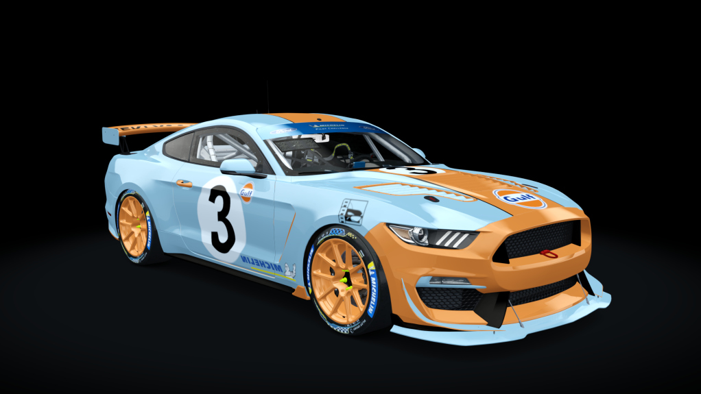 Ford Mustang GT4, skin Gulf Mustang GT4