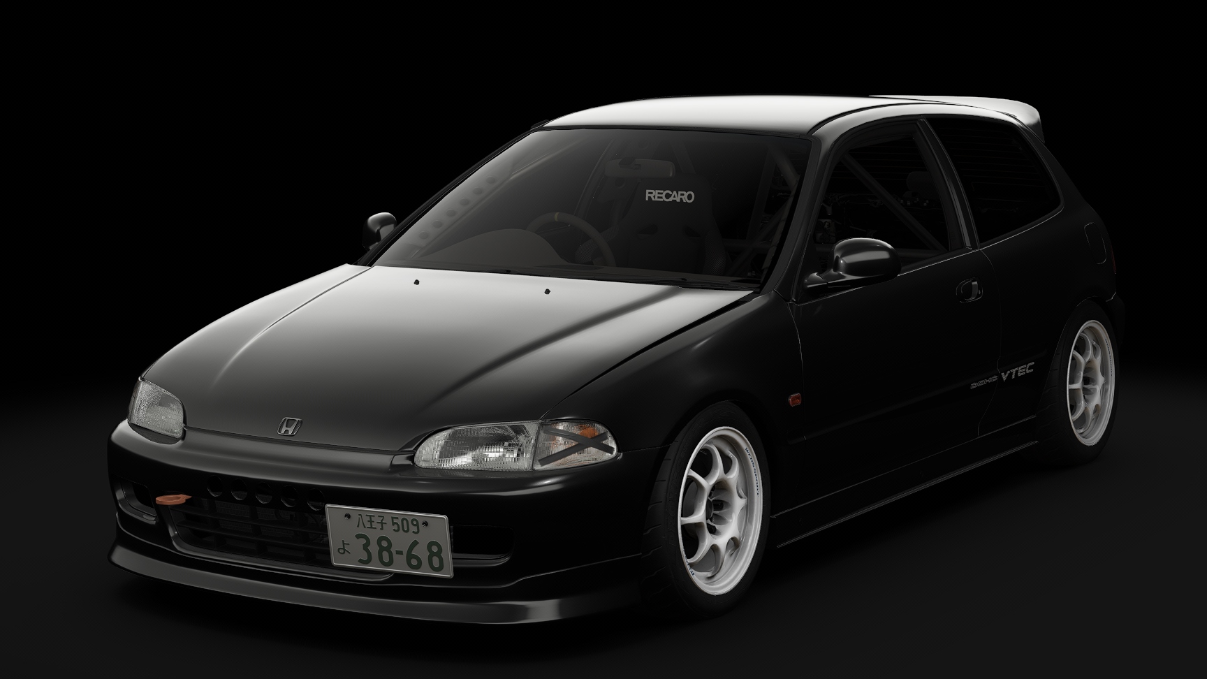 Honda Civic SiR-II Cup Car, skin 03_flint_black_metallic