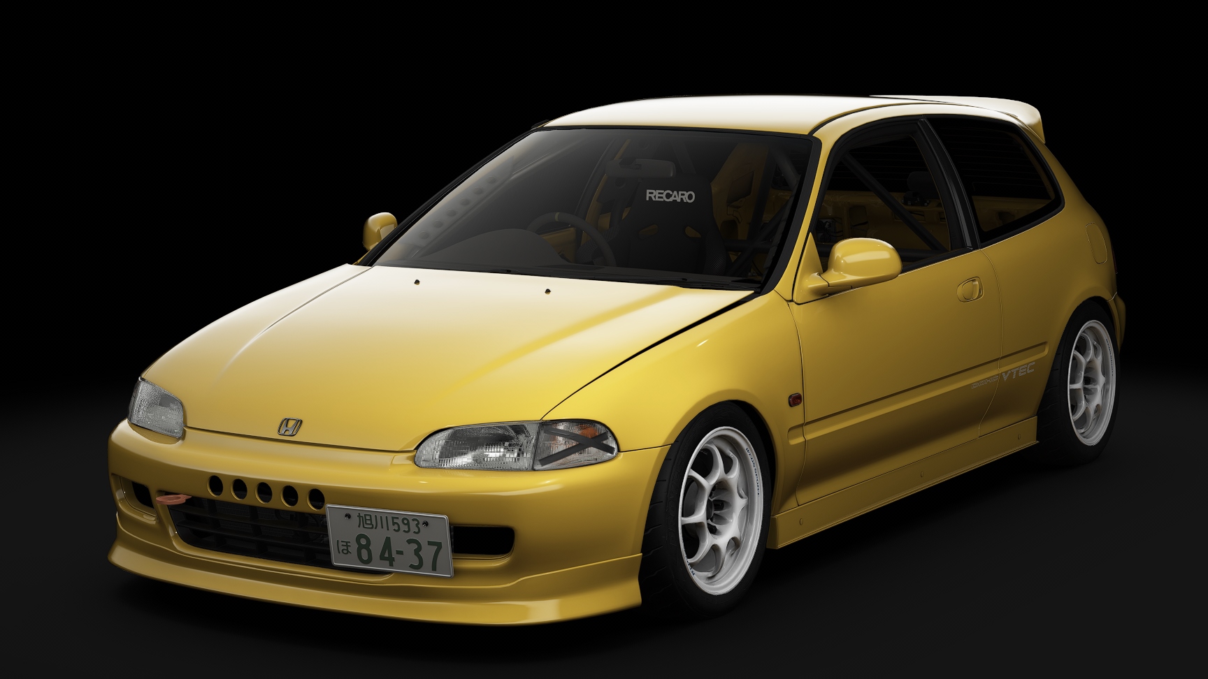 Honda Civic SiR-II Cup Car, skin 05_carnival_yellow