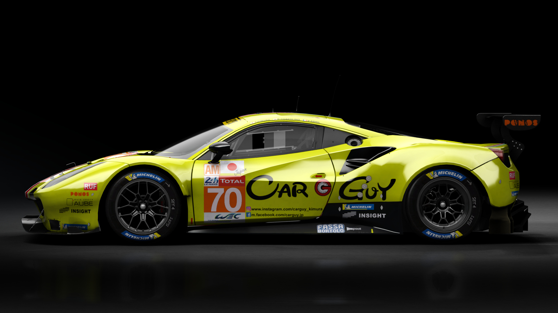 2018 Ferrari 488 GTE Evo Le Mans Spec [Michelotto], skin 2020 #70 MR Racing LM24