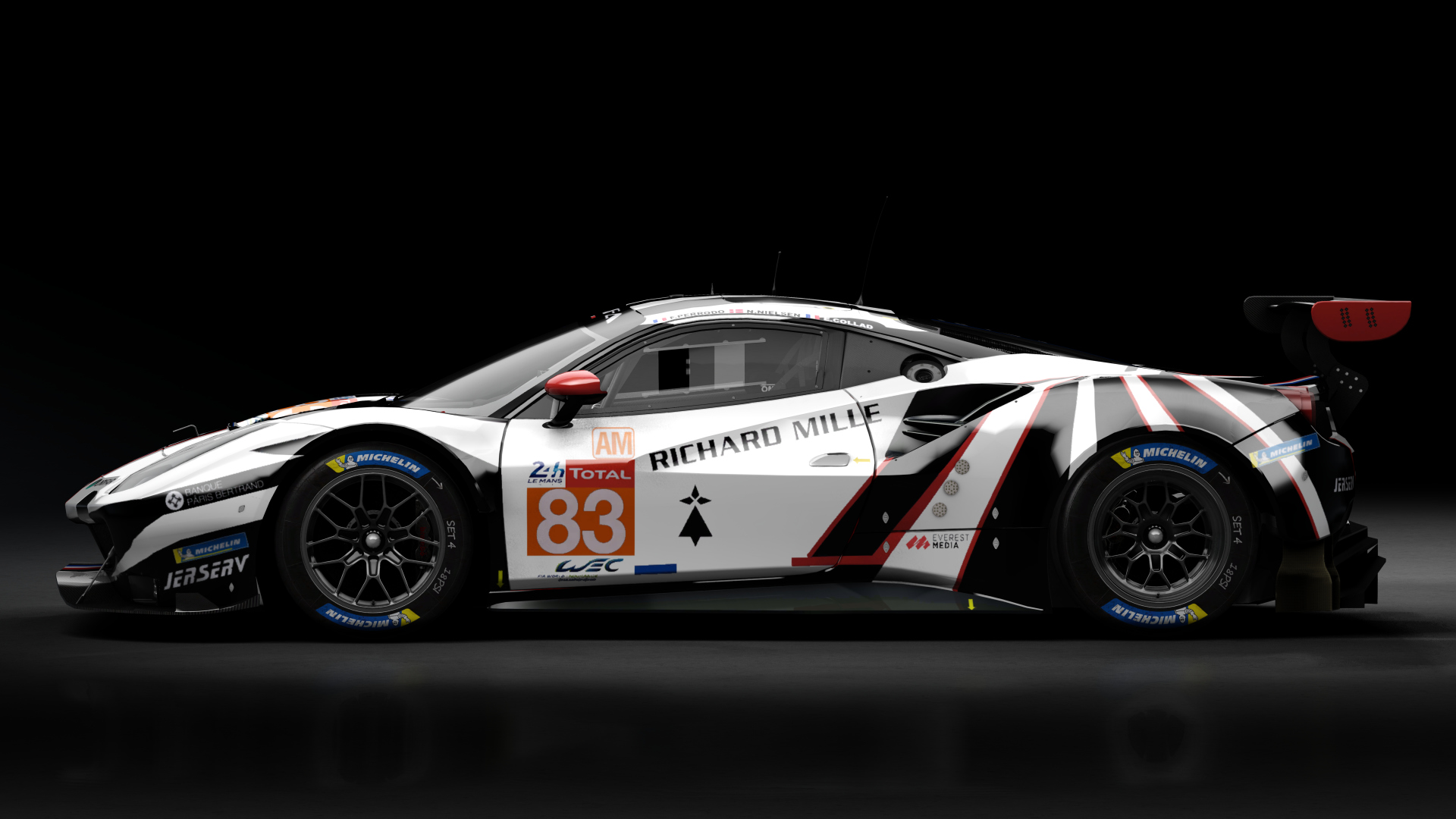 2018 Ferrari 488 GTE Evo Le Mans Spec [Michelotto], skin 2020 #83 AF Corse LM24