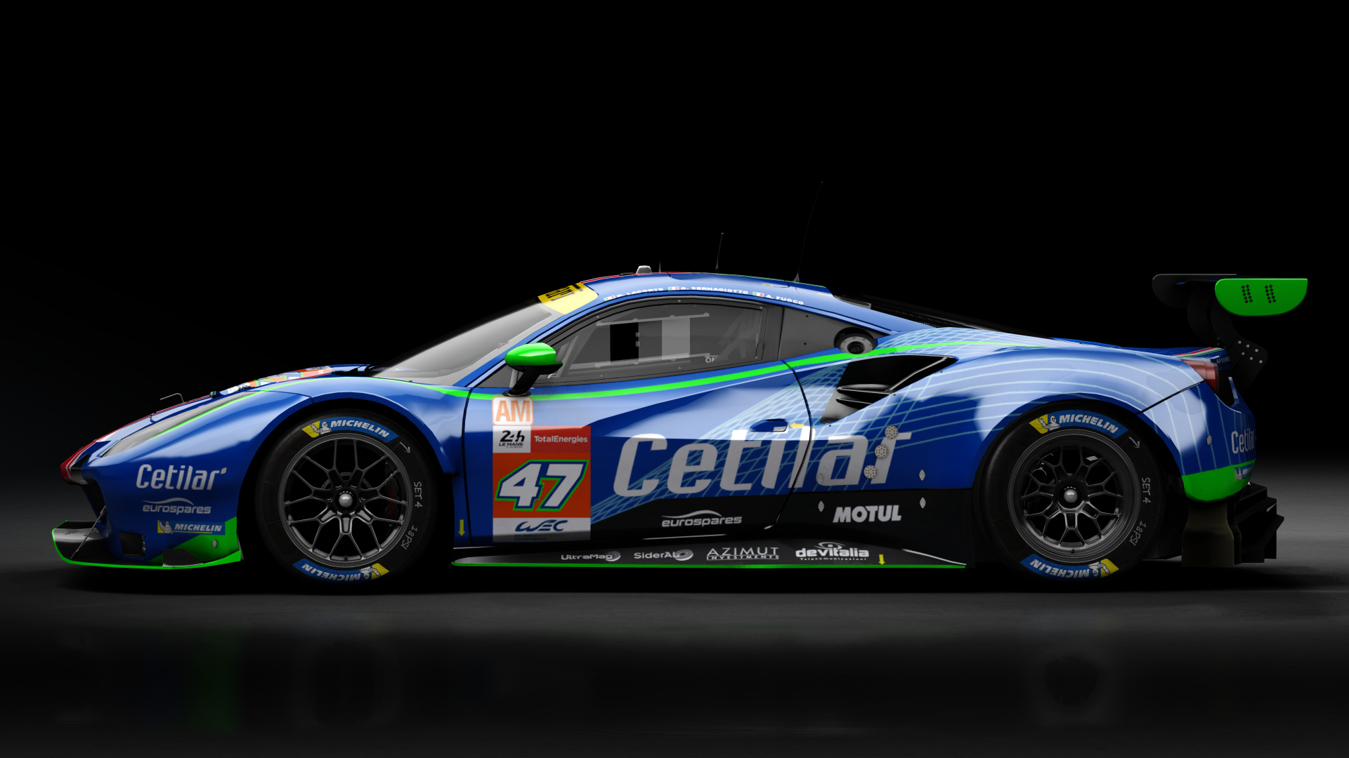 2018 Ferrari 488 GTE Evo Le Mans Spec [Michelotto], skin 2021 #47 Cetilar Racing LM24