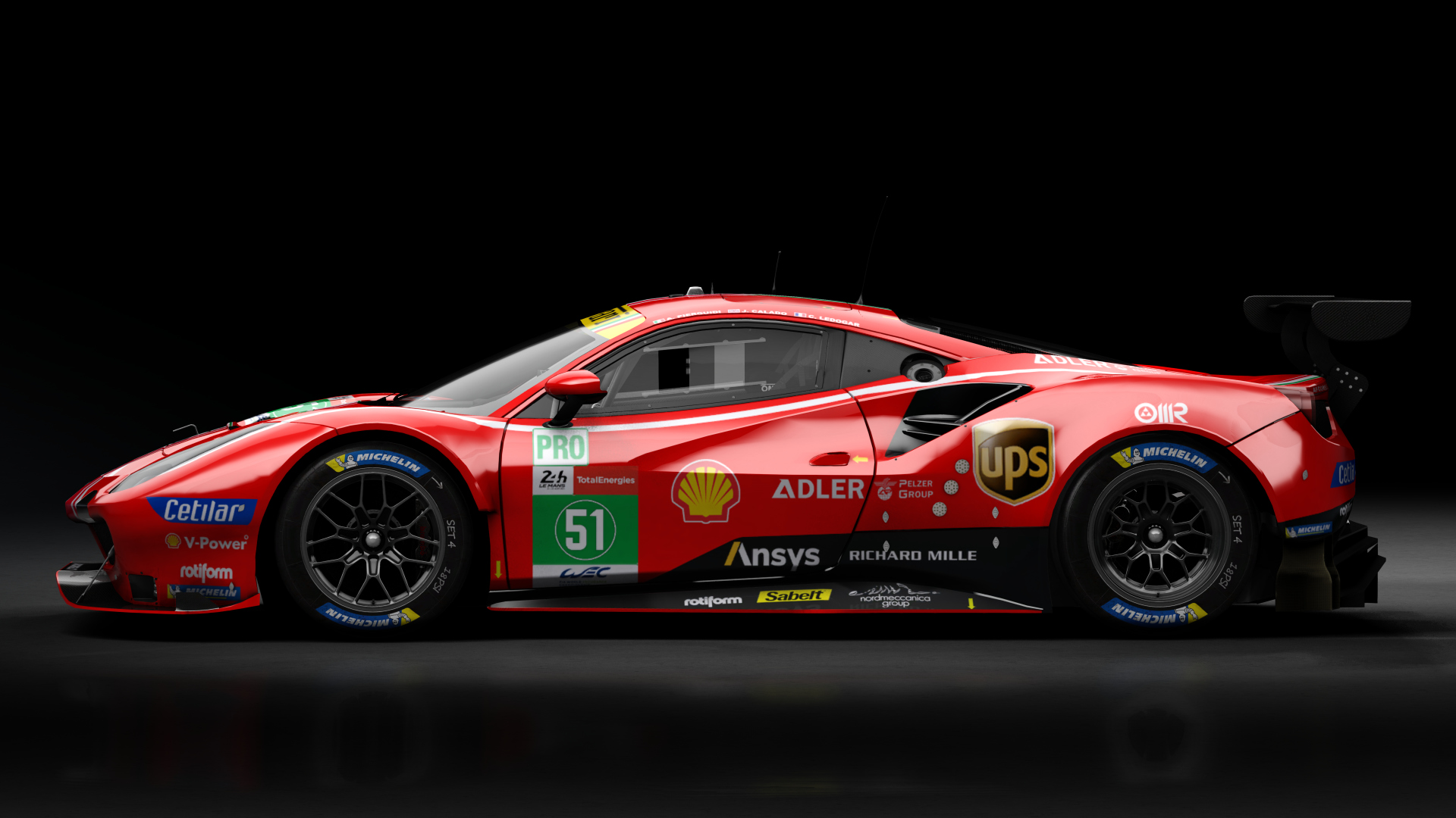 2018 Ferrari 488 GTE Evo Le Mans Spec [Michelotto], skin 2021 #51 AF Corse LM24