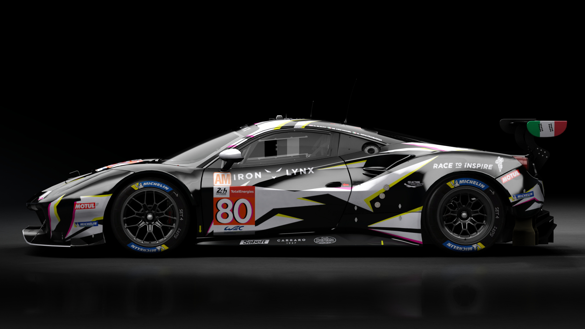 2018 Ferrari 488 GTE Evo Le Mans Spec [Michelotto], skin 2021 #80 Iron Lynx LM24