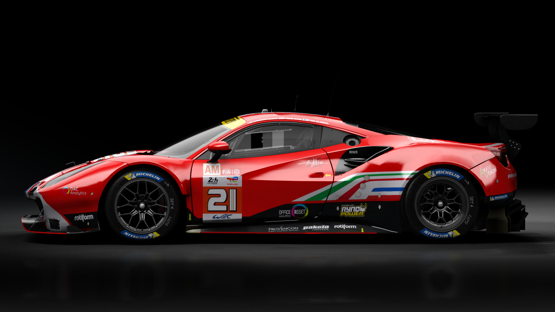 2018 Ferrari 488 GTE Evo Le Mans Spec [Michelotto], skin 2022 #21 AF Corse LM24