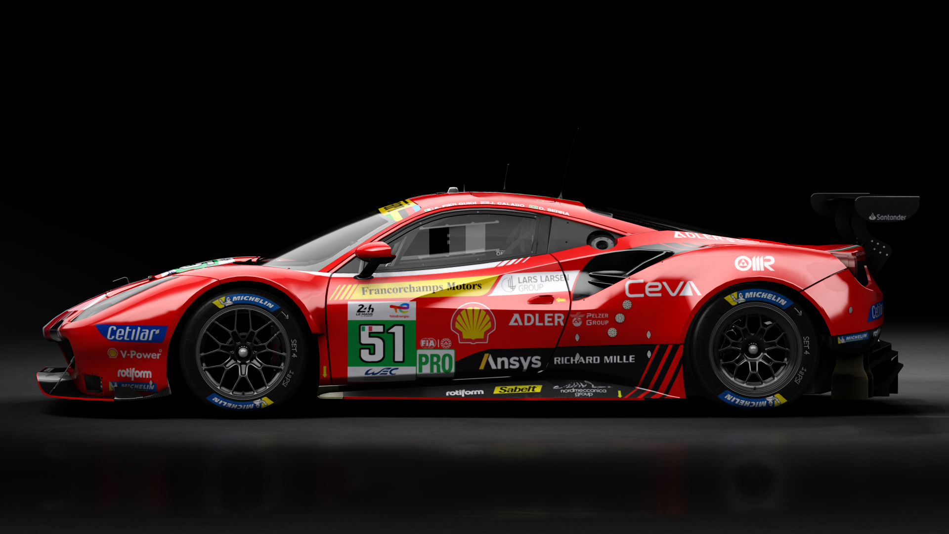 2018 Ferrari 488 GTE Evo Le Mans Spec [Michelotto], skin 2022 #51 AF Corse LM24