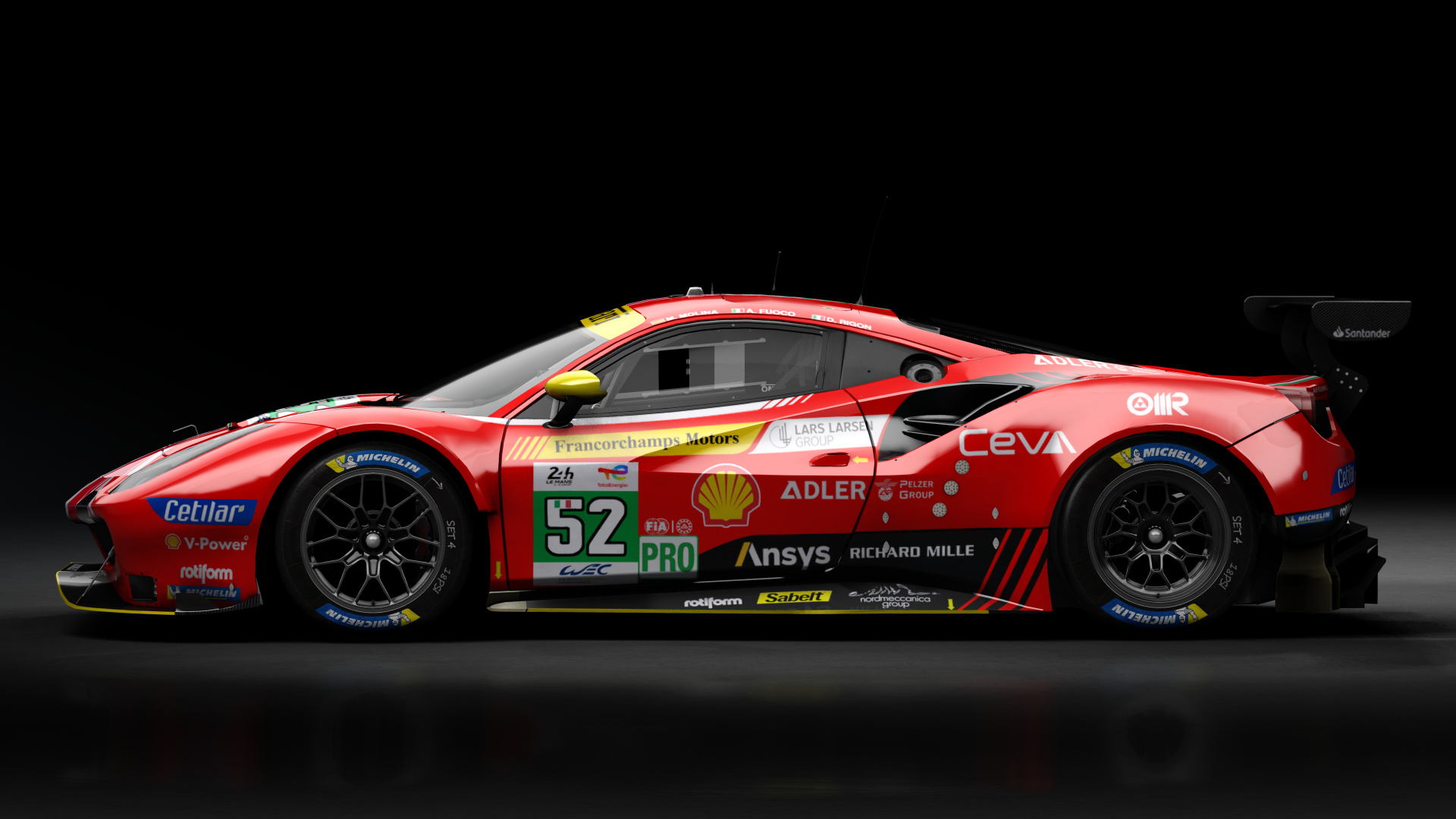 2018 Ferrari 488 GTE Evo Le Mans Spec [Michelotto], skin 2022 #52 AF Corse LM24